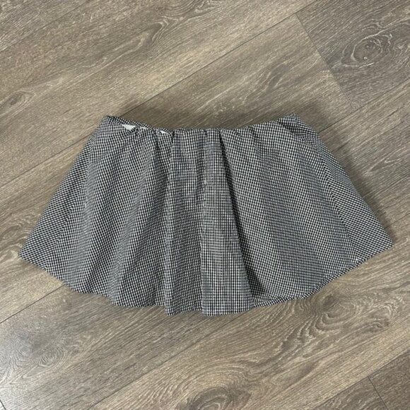 Aritzia Babaton Eckered Blouse Cropped Tube Top Bandeau Gingham Black Size XXS - Picture 6 of 10